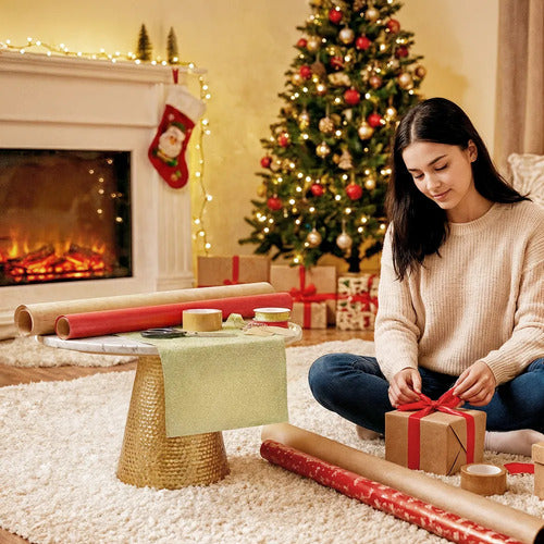 Rollo De Papel Decorativo Metálico Con Textura 2.7 Metros