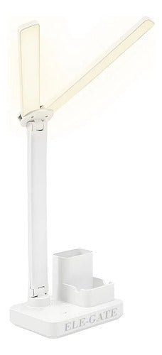 Lámpara De Escritorio Led De Doble Cabeza Con 3 Modos De