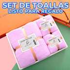 Juego De 3 Toallas Para Baño Y Manos Suavidad Y Absorción Violeta