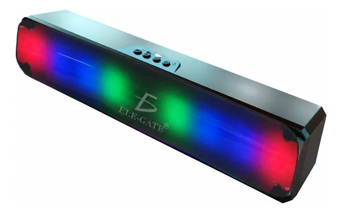 Bocina Bluetooth recargable barra de luces LED rgbw