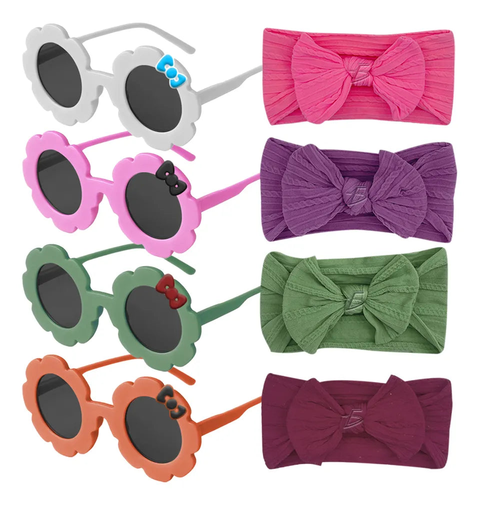 Set De Diadema Con Moño Y Lentes Fashion En 4 Radiantes
