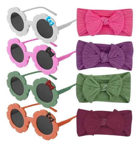 Set De Diadema Con Moño Y Lentes Fashion En 4 Radiantes
