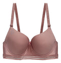 Brasier con encaje de copa completa coral M