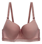 Brasier con encaje de copa completa coral M
