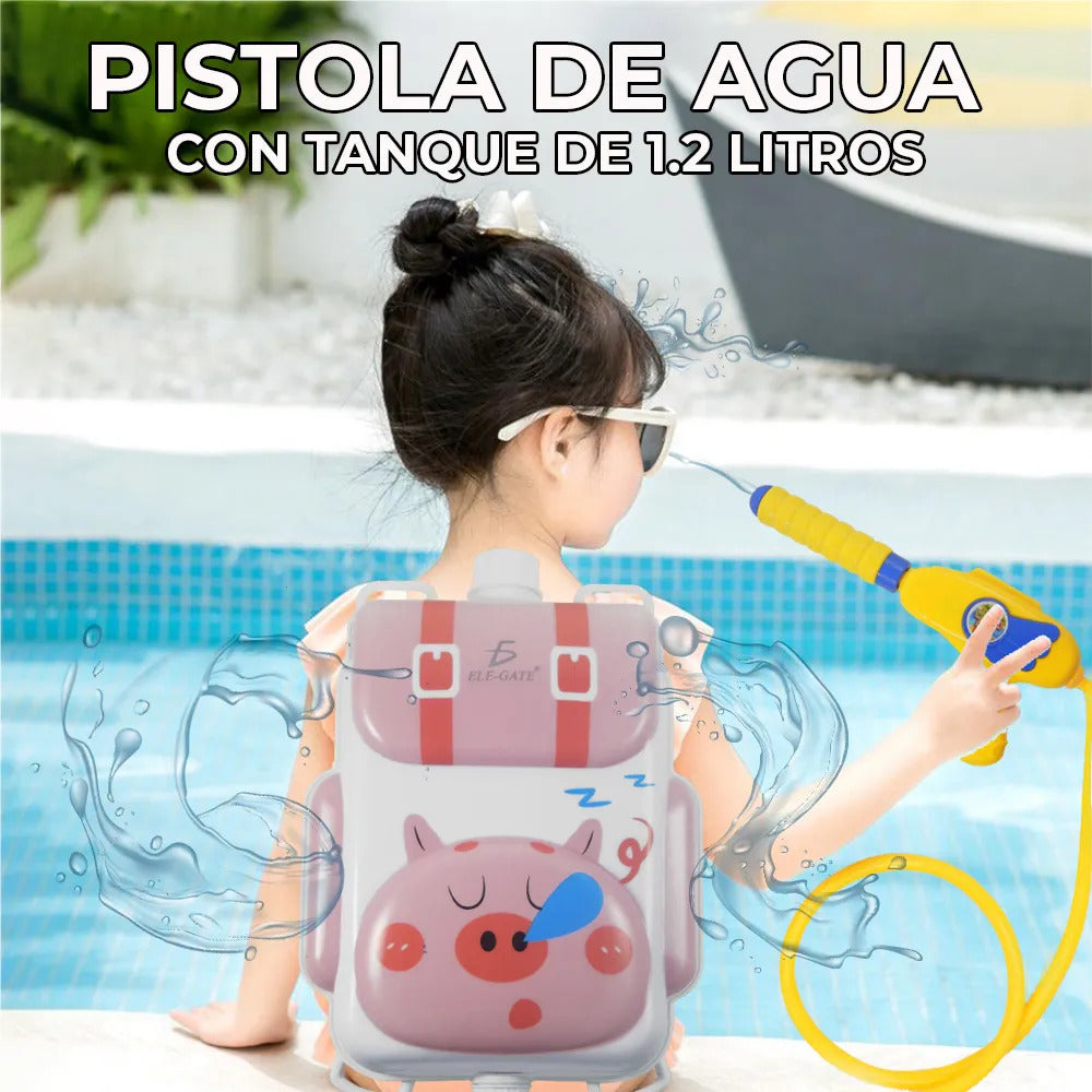 Pistola De Agua Con Tanque Mochila Para Niños