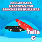 Collar De Perro De Cuero Resistente De Talla L 45 Cm Con Negro