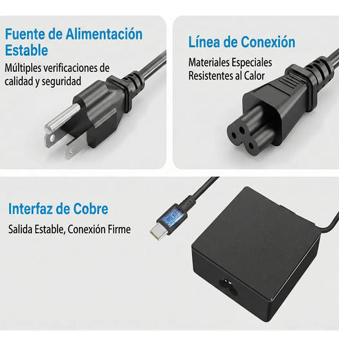 Cargador Compatible Laptop Para Asus 100w Entrada Tipo C