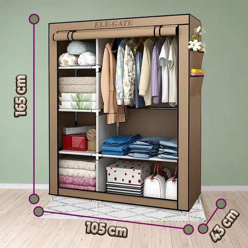 Closet Organizador De Tela Con Estructura De Metal
