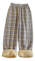 Pants A Cuadros Térmico Con Doble Forro Moda Casual - Caqui Caqui M