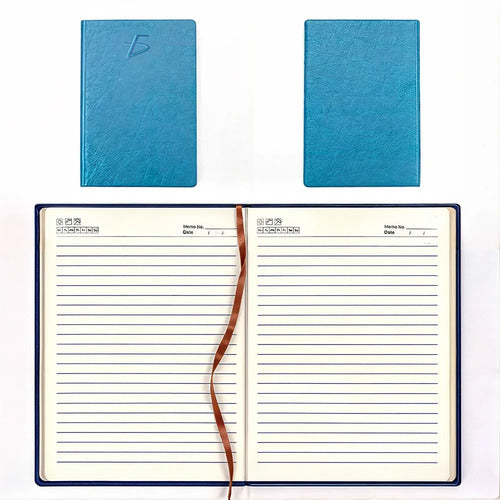 Cuaderno Con Forro De Piel Sintética Tamaño A5 120 Hojas