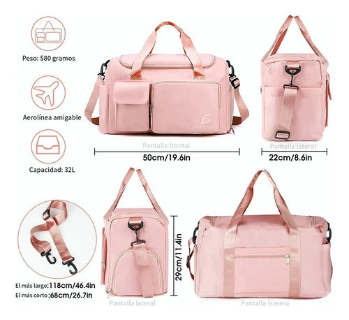 Bolsa De Viaje Con Espacio Para Calzado Y Bolsa Contra Azul
