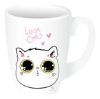 Taza De Cerámica Con Dibujo De Gatito Resistente 500 Ml