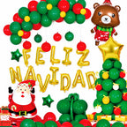 Set De Globos De Papel De Aluminio Para Fiestas Navideñas