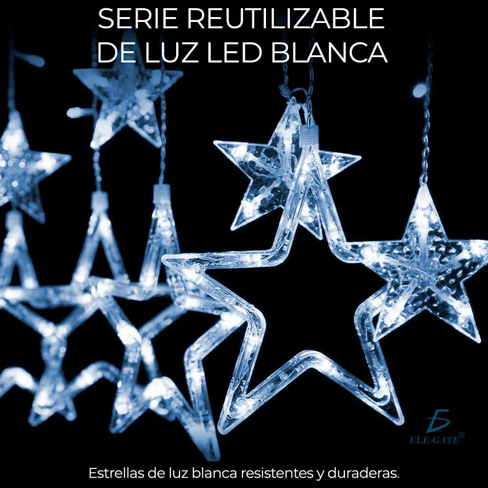 Cadena De Luz Led Estrella Luces De Decoración Navideña 2.5m
