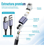 Cable Usb Tipo-b 2.0 De 2m Trenzado Para Impresora Escáner