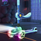 Patín scooter 3 ruedas montable con luces y sonidos