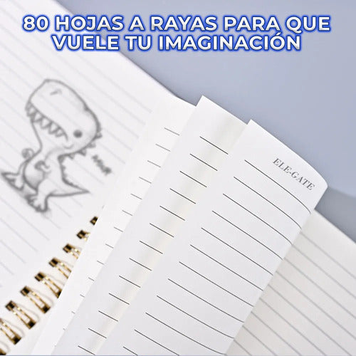 Libreta Rayada A5 Con 80 Hojas Portada Plastificada Y 4