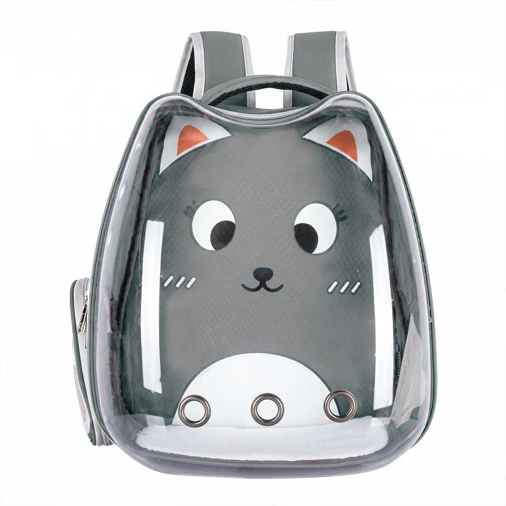 Mochila Portátil Para Mascotas Con Forma De Orejas Para Gris