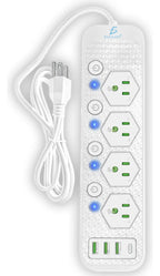 Multicontacto Universal Con 4 Clavijas 3 Usb Y 1 Usb-c