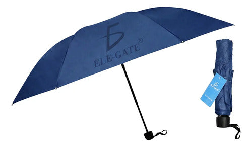 Paraguas Sombrilla Automático Compacto Lluvia Moda Azul