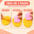 Set De Plastilina Infantil Con 6 Moldes 3d De Animales