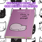 Cuaderno Rosa Estilo Kawaii Compacto Con 75 Hojas Rayadas