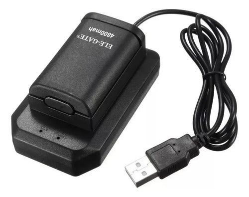 Kit Bateria Cargador Cable Carga Y Juega Para Xbox 360