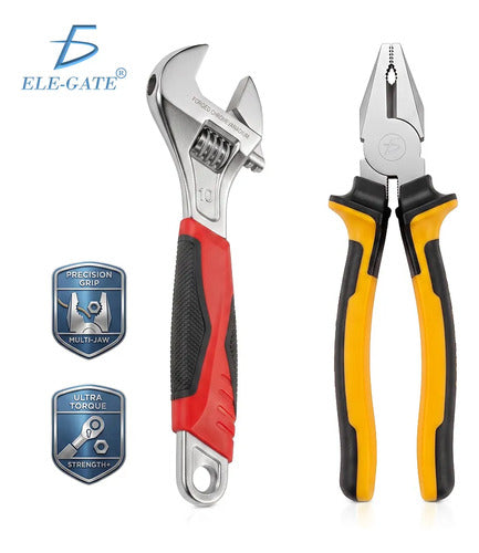 Kit De Herramientas 2 Piezas Llave Ajustable 10 Y Pinza