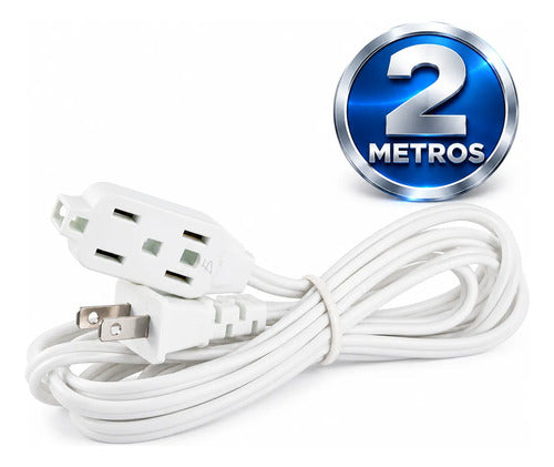 Extensión Eléctrica Para Interiores 2m 3 Toma Corrientes