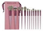 Set De 13 Brochas De Maquillaje Con Mango Barnizado Azul