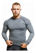 Camisas De Compresión Para Hombre De Manga Larga Gris Xxl