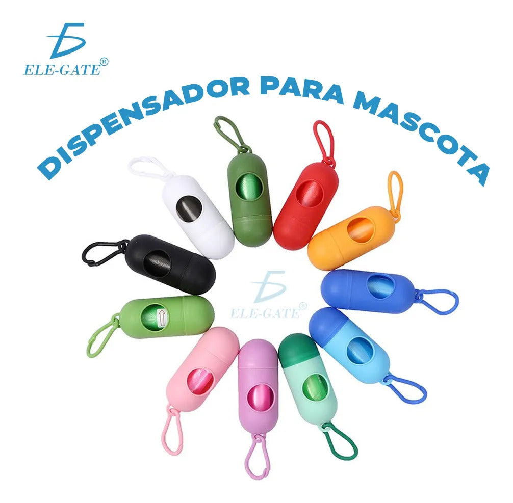 Dispensador De Bolsas Sanitarias Desechables Para Mascotas Blanco
