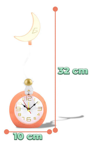 Lámpara De Escritorio Led Recargable Con Reloj Despertador
