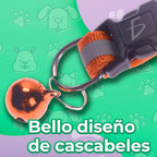 Collar Reflectante Con Campana Para Mascotas Ajustable