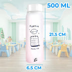 Botella De Agua Kawaii Esmerilada De 500 Ml De Acero