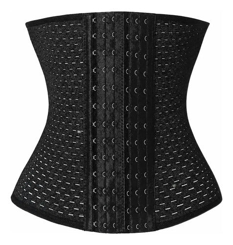 Corset Modeladora Faja Cinturilla Colombiana Lencería Mujer Negro L