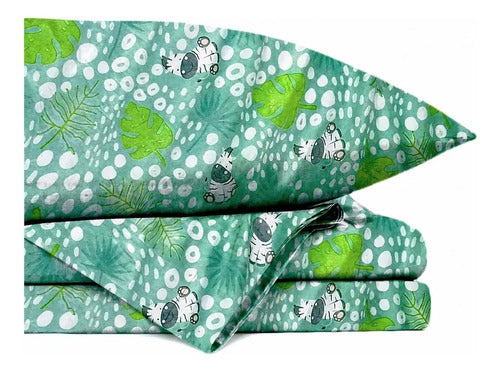 Juego De Sábanas Safari De 4 Piezas Que Incluyen Una Sábana