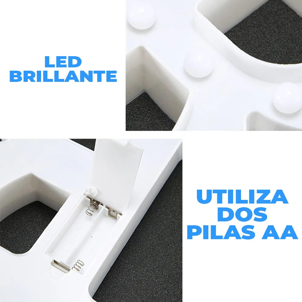 Numero 2 De Luz Led Luz Cálida