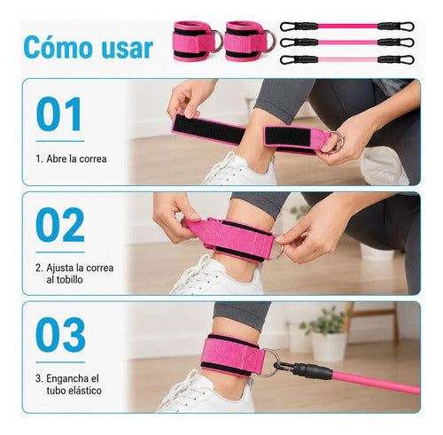 Bandas De Resistencia Para Piernas Con Correas De Tobillo