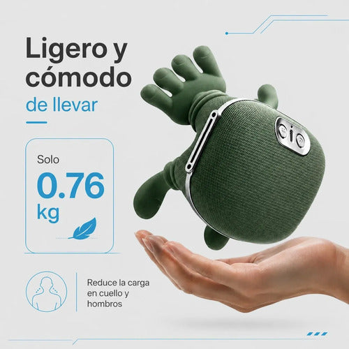 Masajeador De Cuello Y Hombros Con Calor Dual 3 Niveles