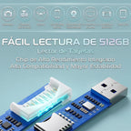 Lector De Tarjetas Usb 3.0 2 En 1 Sd Y Micro Sd Tf