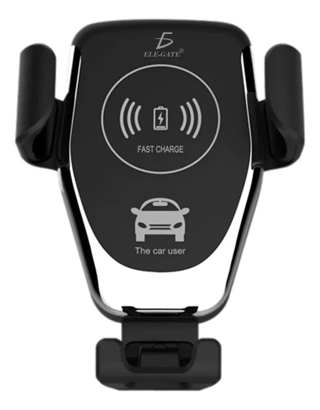 Cargador Inalámbrico Carga Rapida 10w Soporte Para Auto Negro