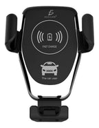 Cargador Inalámbrico Carga Rapida 10w Soporte Para Auto Negro