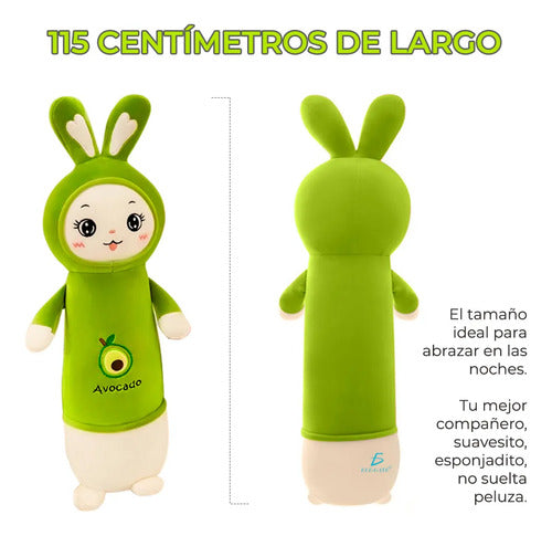 Peluche De Conejo Con Sudadera De Aguacate 115cm