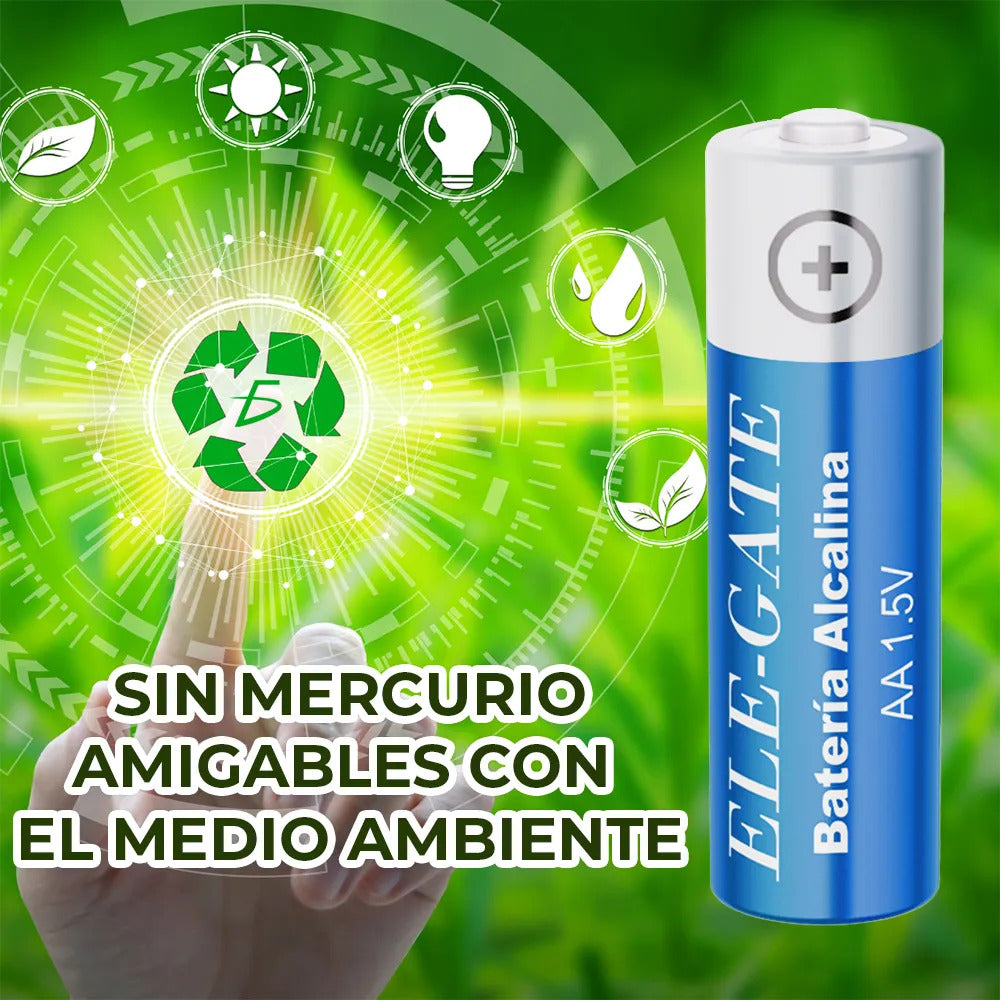 Paquete De 4 Pila Alcalinas Sin Mercurio Aa De 1.5v 48x13mm