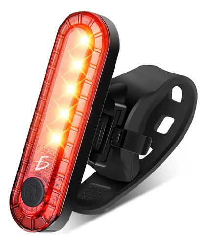 Luz Led Roja Para Bicicleta Impermeable Y Con Cuatro Modos
