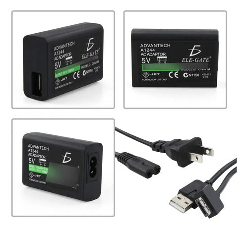 Cargador Regulador 3 En 1 Para Ps Vita Con Cable Usb 5v