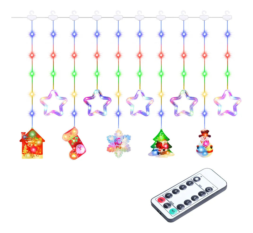 Serie De 5 Aros De Luces Led Usb Trasparentes Con Motivos Azul