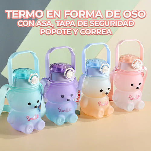 Botella Deportiva Con Forma De Oso - Capacidad 500 Ml Aleatorio