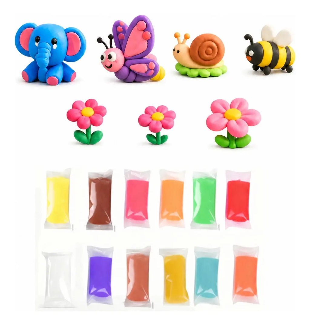 Plastilina De Harina De Trigo 12 Colores Para Moldear